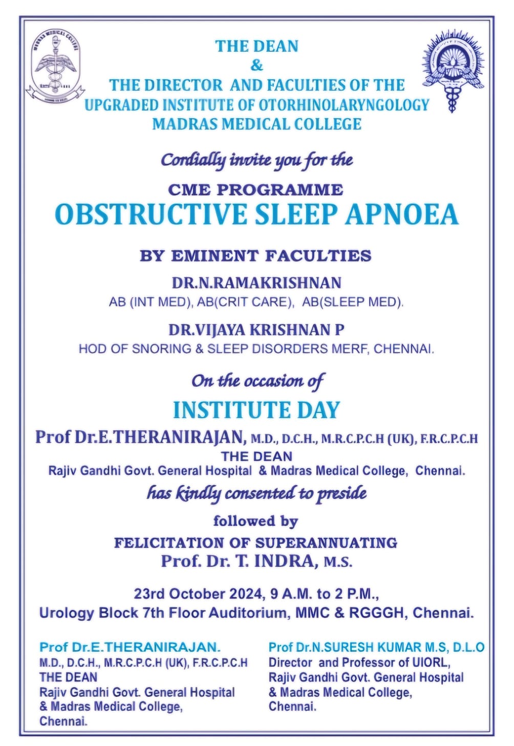 Dr. N. Ramakrishnan, Dr. Vijaya Krishnan P