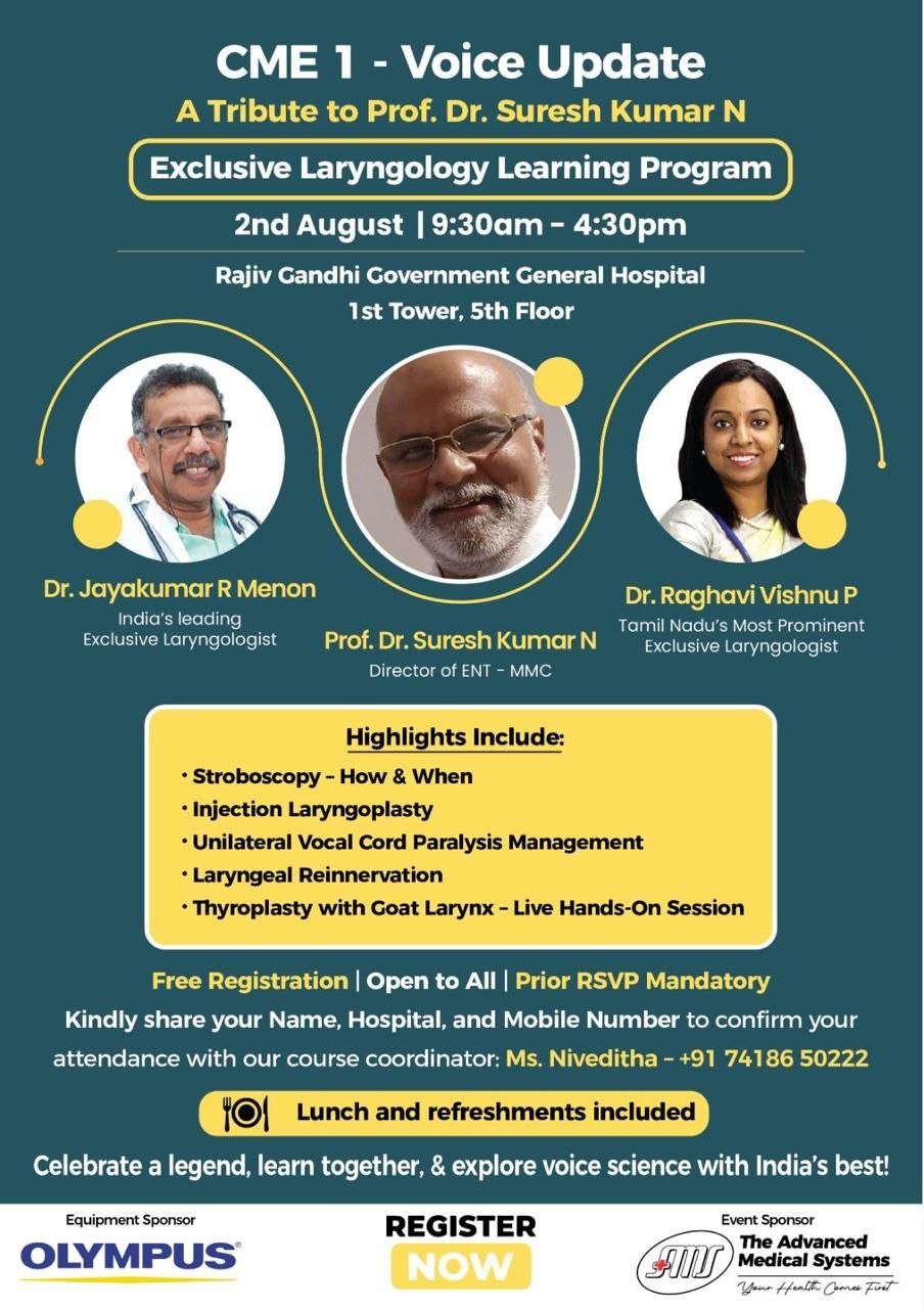 Dr. Jayakumar R Menon, Dr. Raghavi Vishnu Prasanna